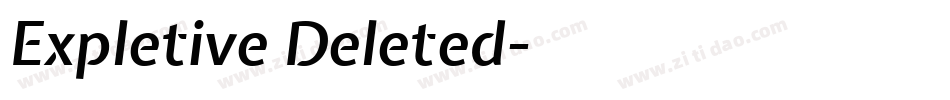 Expletive Deleted字体转换